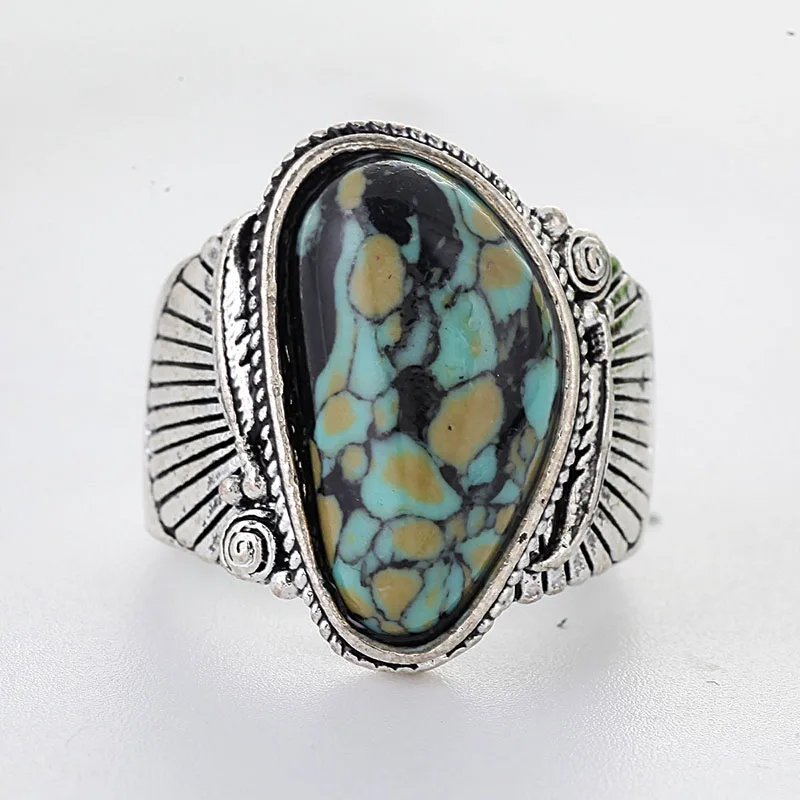 Женское кольцо в стиле бохо винтажное ювелирное изделие из натуральной кожи