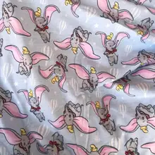 Мультяшный слон Дамбо Трикотажная хлопковая ткань для шитья diy рубашка для маленьких девочек одежда текстиль 50*165 см