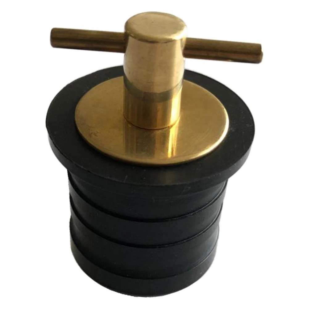 1-1/4 Inch Brass Boat Snap Lock Drain Plug for Marine Coolers and Boat Hull