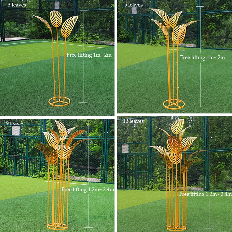 JAROWN New Wedding Props Iron Banana Tree Leaf Free Size Road Lead Wedding Stage Layout Background T Station Decoration  (212)