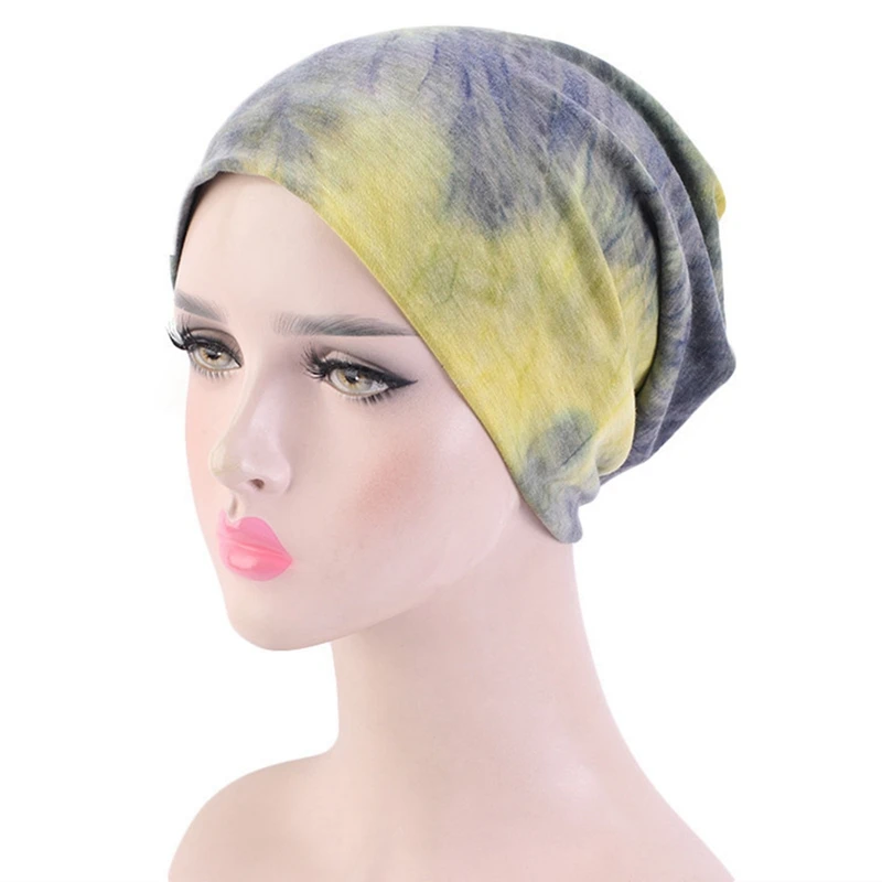 

2020 Autumn And Winter New Ladies Fashion Tie-dye Pullover Knitted Cotton Hat