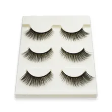 3D35 мягкие стебли ручной работы имитация норки ресницы 12 мм натуральный многослойный толстый конец многонитевых волос накладные ресницы