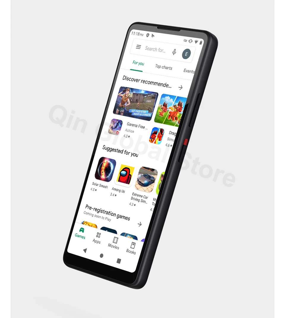 best android cellphone Global Version QIN 2 Pro Full Screen Phone 4G Network With Wifi 5.05 Inch 2100mAh Andriod 9.0 SC9863A Octa Core Feature Qin 2pro recommended cell phone for gaming