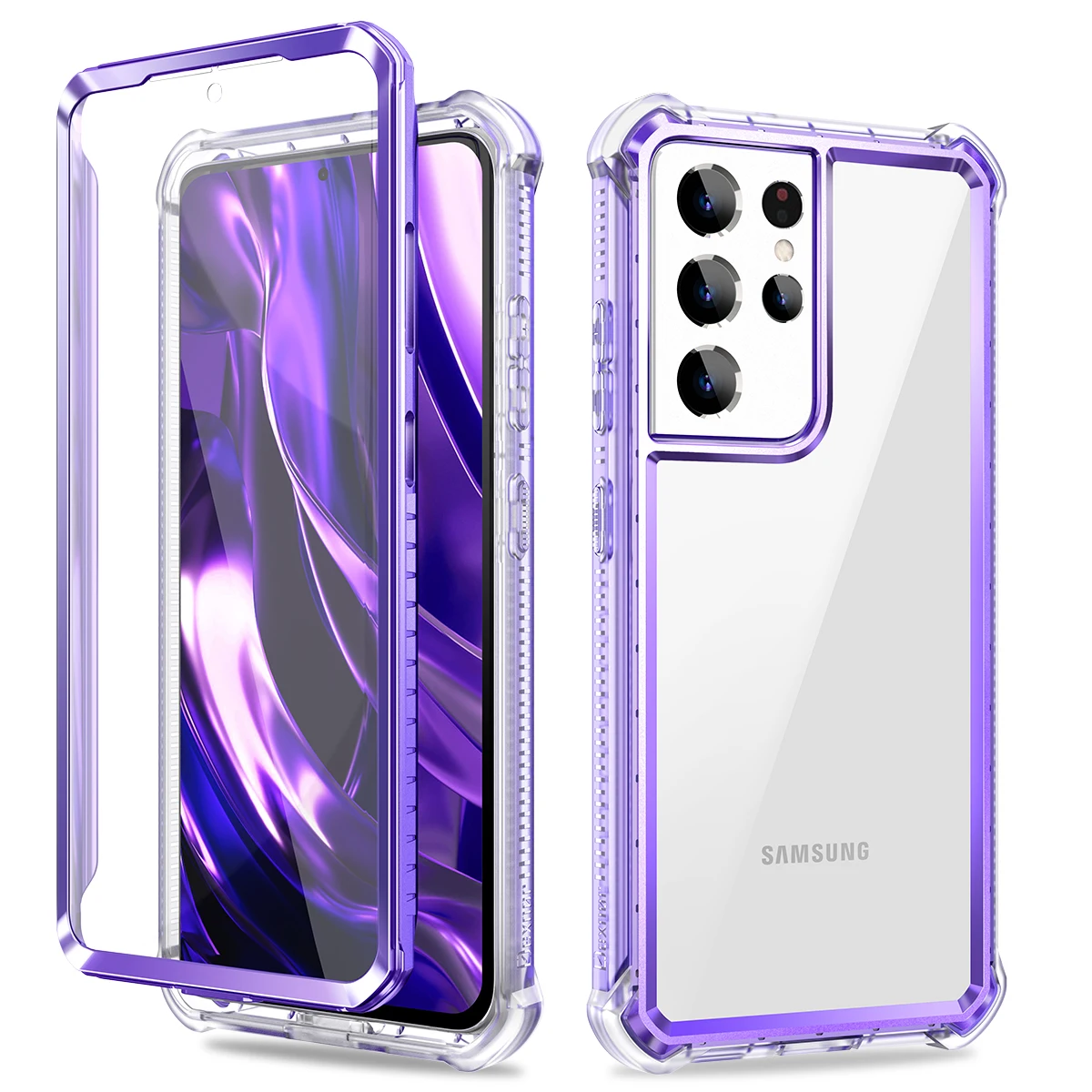 Гальванический чехол для телефона Samsung Galaxy S21 Ultra Plus противоударный бампер со