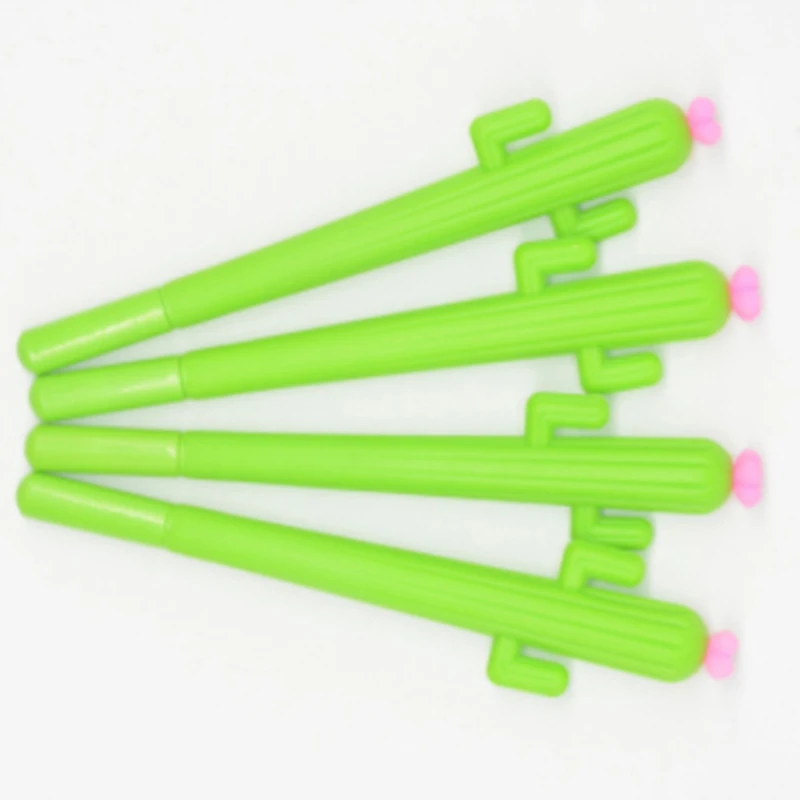 60Pcs Cactus Pen Pencils Creative Stationery Gel Pen Licorne School Kawaii Pens Creative Pencils Batch Succulent Pen
