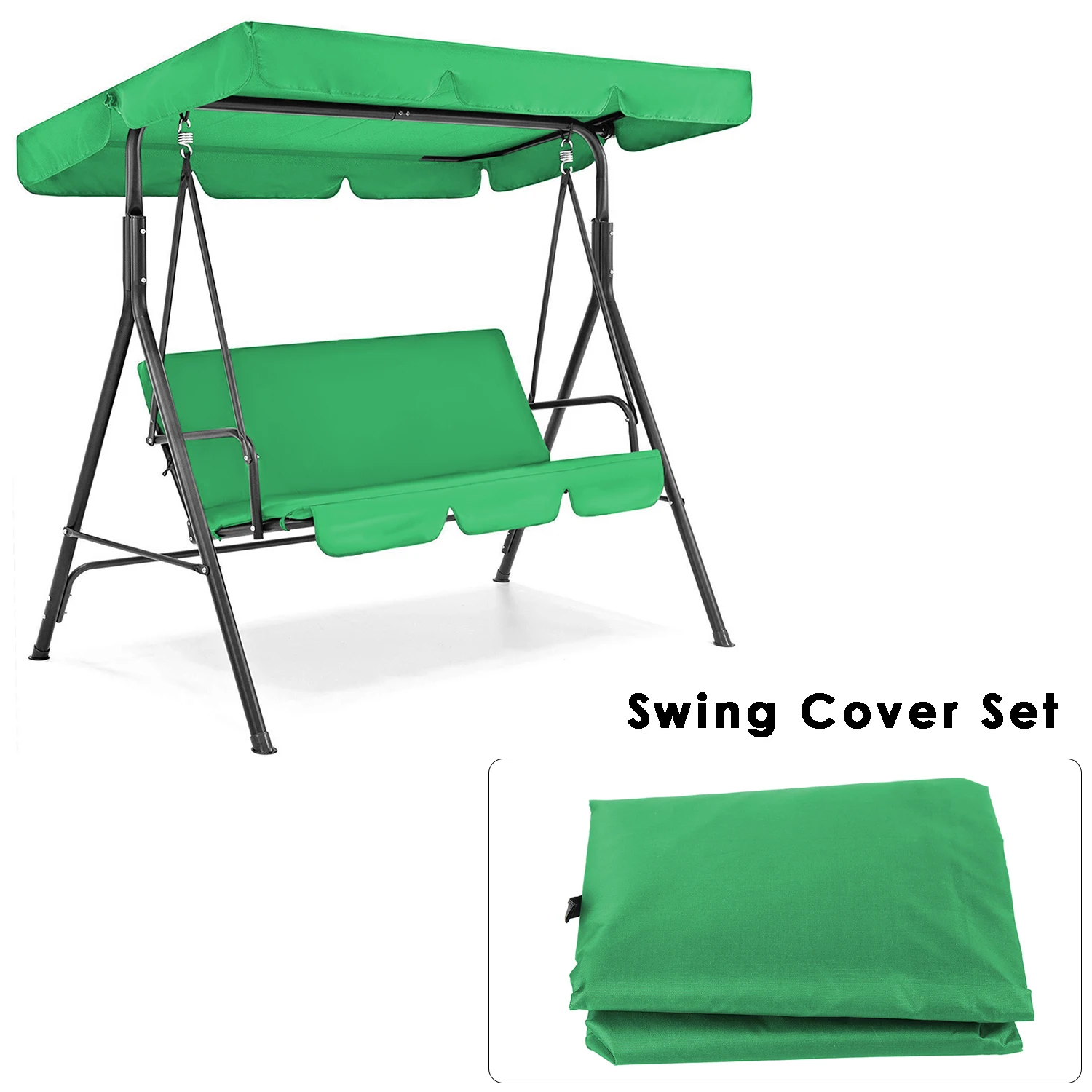 

Patio Swing Cover Set Waterproof Swing Canopy Seat Top Covers Swing Seat Cover For Garden Patio Swing