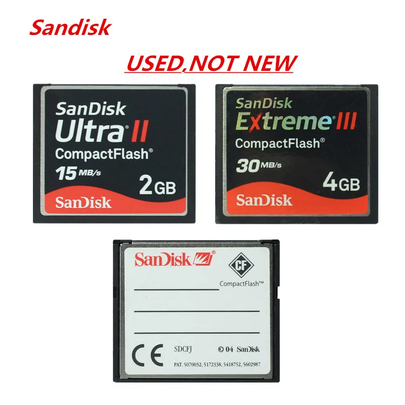 Карта памяти sandisk Extreme III 4 Гб CompactFlash 30 МБ/с./с 2 Гб Ultra II 15 МБ/с./с CF