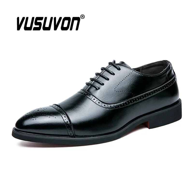 

Мужские туфли-оксфорды из натуральной кожи, с перфорацией, на шнуровке