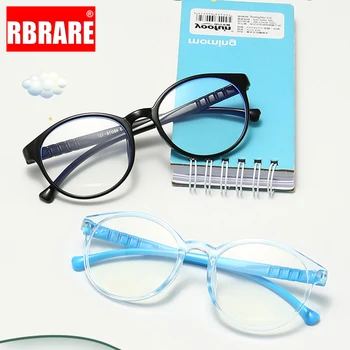 

RBRARE Kid Blue Light Glasses Frame Round Eyeglasses Frames Childs Glasses Brand Designer Eye Glasses for Kids Retro Okulary