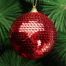 Рождественские Bombki Choinkowe Рождественское дерево игрушки рождественское, с блестками блестящие шары орнамент с рождественской елкой украшение 8 см#37