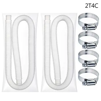 

Universal Swimming Pool Replacement Hose with Clamps Cleaner Pipe Accessories for Above-ground Pools Whirlpools Spa