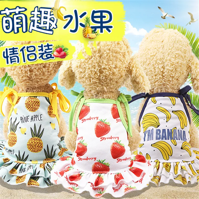 

Dog Cat Clothes Pink Dog Clothes Pineapple Banana Strawberry Pet Clothes For Small Dog Cat Clothes