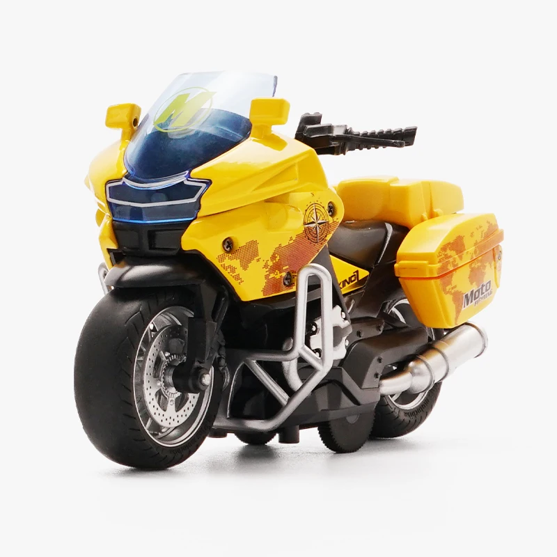 1:14 Motorcycle model Die-casting motorcycle music Police Die Cast Vehicles Collectible Pull Back Car Toys Boy Gift 8