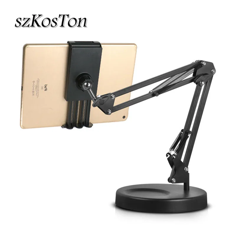 

Phone Tripod 360 Degree Rotation Phone Holder Desktop Stand For 3.5-10.6 inch Smartphone Tablet iPad Live Stream Youtube Video