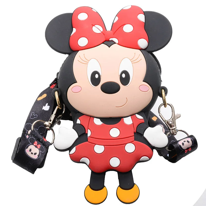Cartoon Kids Silica Gel Minnie Composite Bags For Girls Fashion Cute Mickey Mouse Messenger Bag Boys Coin Purse Small Packages