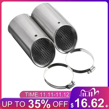 

Pair Chrome Car Exhaust Tail Muffler Pipes Tips For VW EOS 2006-2014 For Passat B6 CC For Estate 2005~2010