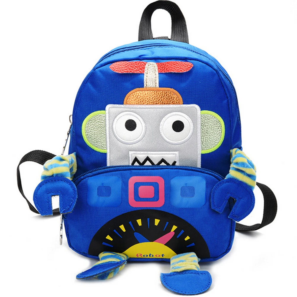 Синий 3D мультфильм детская сумка робот mochila Детские рюкзаки Детский рюкзак детские школьные сумки ранец для маленьких мальчиков и девочек - Цвет: Синий