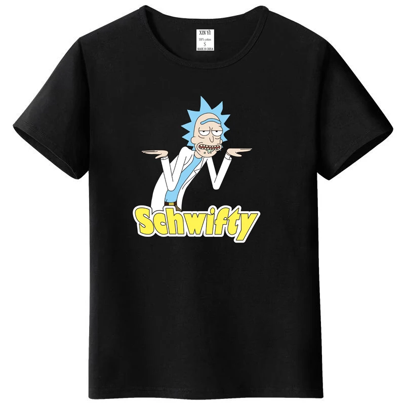 

Summer Cotton Short Sleeve Tshirt 2020 Hip Hop Tops Men Fashion Print Tshirts Harajuku Streetwear Funny Rick And Morty T Shirt