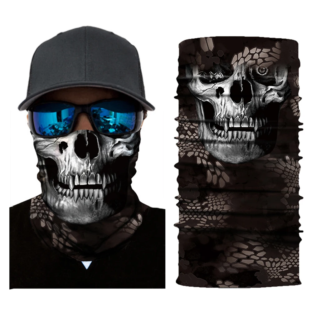 WOSAWE мотоциклетная маска для лица мото Балаклава маска череп моторный шарф на Хэллоуин Panuelos Para Moto лицевой щит шейный Теплый головной убор - Color: ZYMZDC16