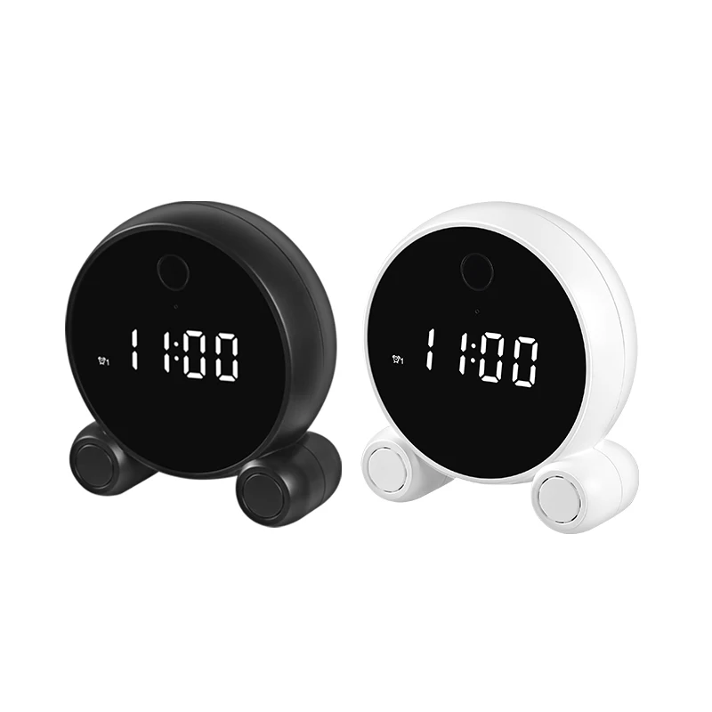 Tuya Wifi Alarm Clock Camera HD 1080P Night Vision Motion Detection Portable Home Security Surveillance Wifi Clock IP Camera