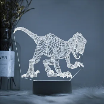 

Jurassic Period Park Dinosaur Series LED 3D Acrylic Night Lamp Light Luminary with Touch and Remote Lamps Lights Kids Decoration