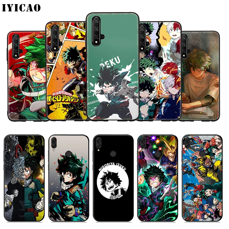 

IYICAO My Hero Academy Anime Soft Case for Huawei Honor 20 10 9X 9 8X 8C 8 7X 7A 6A Lite Pro View 20 Note 10 Phone Cover