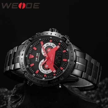 

WEIDE Men Watch Analog Digital Dual Display Quartz Casual Men's Wristwatches Relogio Masculino Automatic Date Clocks Men Watches