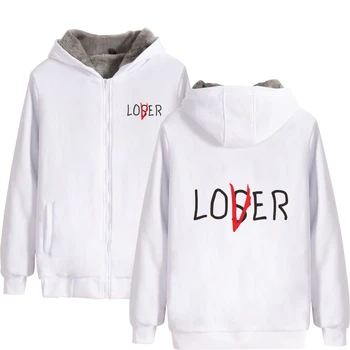 

Fashion Movie It Losers Club Super Warm Kpop Hoody Men/Women Winter Loser Lover Thicker Hoodie Thicken Fleece white Sweatshirt