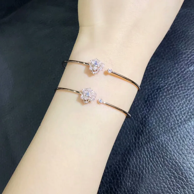 18K Au750 White Gold Bracelet  0.22Carat Nature Diamond diamond bracelet Wedding Party Engagement Anniversary