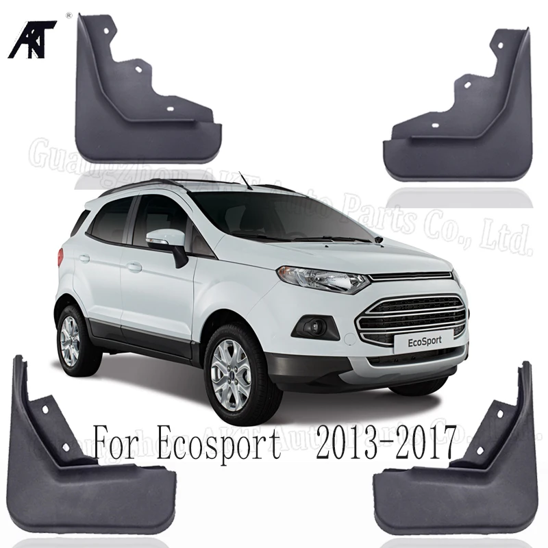 

Black Front &Rear Mud Fender Flaps Splash Guard Mudflaps Mudguard Cover Trim For for 2013-2017 Ford EcoSpor Mud Flap
