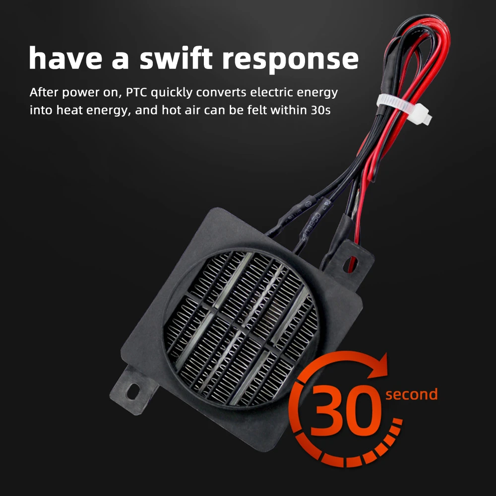 12V 100W 120W 24V 200W Thermostatic Electric Heater PTC Fan Heater Incubator Heating Element Small Space Heating DIY electric ceramic heater thermostatic heating plate