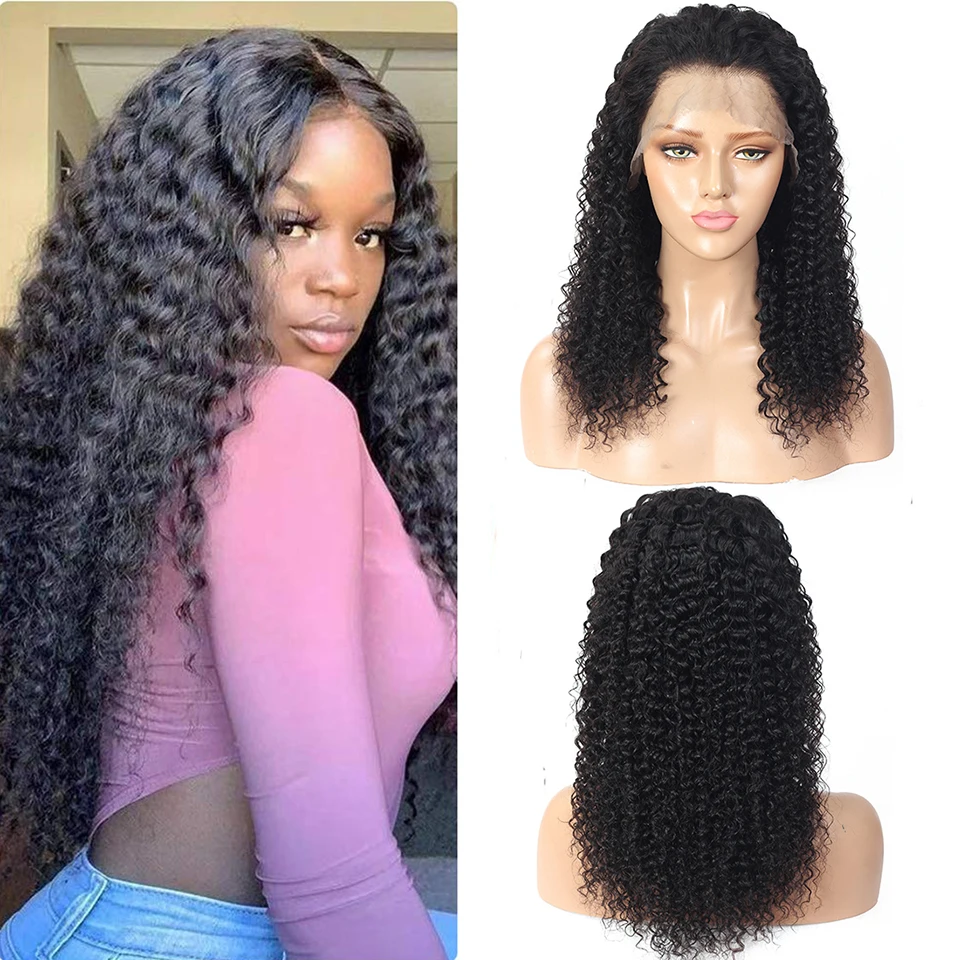 Jerry Curl Wig Lace Front Wig Short Curly Lace Front Wigs Pre Plucked 13X4 Lace Wigs