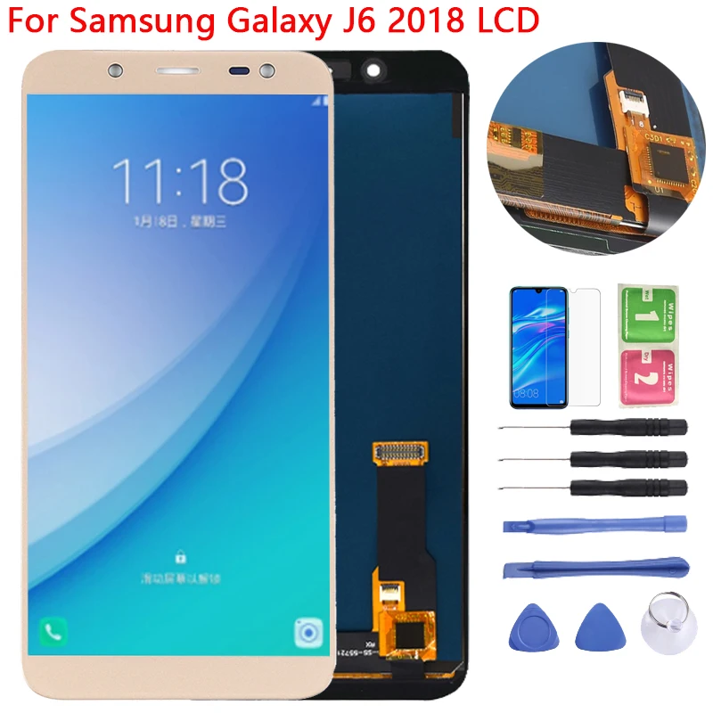 

AAA+Quality J6 LCD For Samsung J6 2018 LCD J600 SM-J600F J600FN J600F/DS LCD Display with Touch screen Digitizer Assembly Repair
