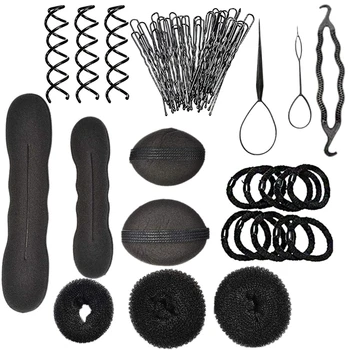 

Stylized Hairdressing Fashion Elastic Hairclip Hairdressing Roller Roll Curlers Magical Hair Bun Clip Torsade Braid Hair DIY Kit