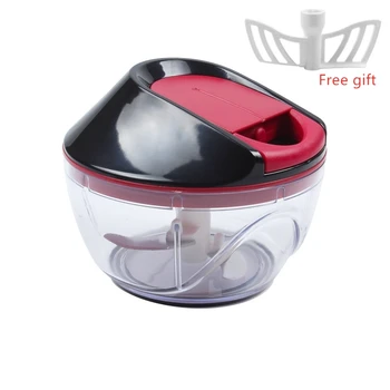 

Mini Powerful Meat Grinder Hand-power Food Chopper Mincer Mixer Blender Chop Meat Fruit Vegetable Nuts Shredders Red Green