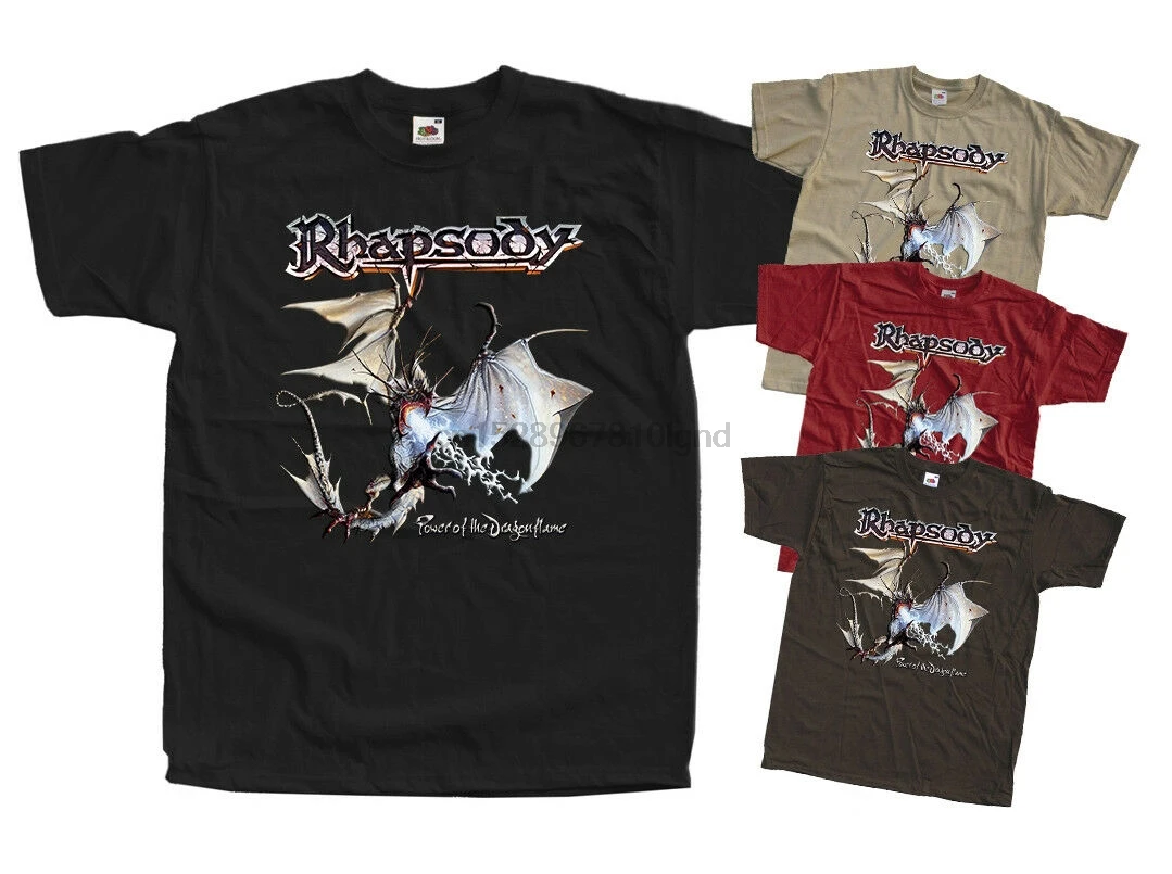 Rhapsody power Of The Dragonflame футболка цвета 100 хлопок все размеры S 5Xl | Мужская одежда