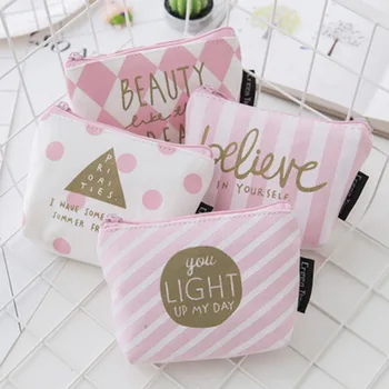 

Cartoon Cute Women Wallet Kids Coin Purse Zipper Pink Headset Line Zipper Female purses Card Bag children's Pouch