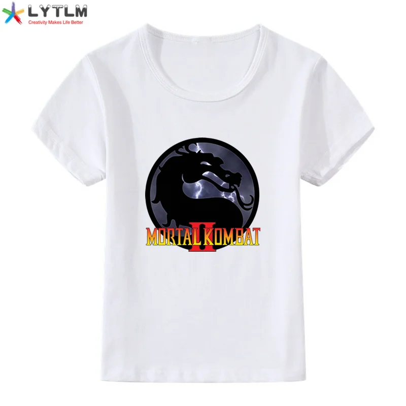 LYTLM mmoral Kombat футболка Enfant Rock N ролл мультфильм футболка для детей дракон мальчик футболки Детская форма Infantil Masculina - Color: DX White