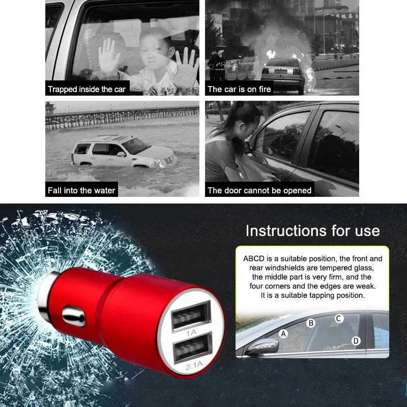 Denicer автомобильное зарядное устройство 1а/2а USB Автомобильное зарядное устройство для прикуривателя мини USB Автомобильные аксессуары с дополнительным двойным зарядным устройством USB универсальный