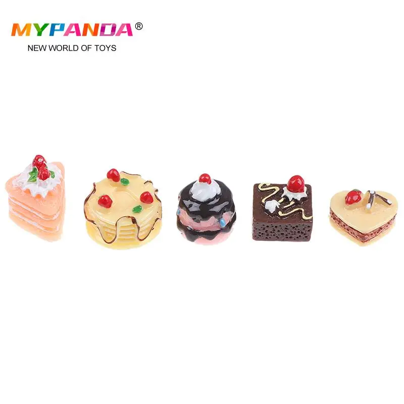 5Pcs Simulation Chocolate Cakes Miniature Decoration Your Dollhouse Add Some Lively Aure Food Figurine Accessories | Игрушки и хобби