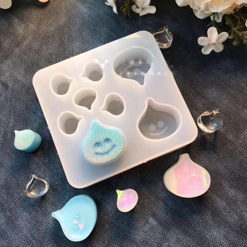 

Cute Cartoon Water Drop Epoxy Resin Casting Silicone Mold Jewelry Making Tools