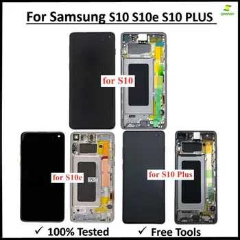 

For Samsung Galaxy S10 S10e S10 PLUS SM-G970 G973 G975 LCD Display Touch Screen With Frame For S10e S10 PLUSLCD