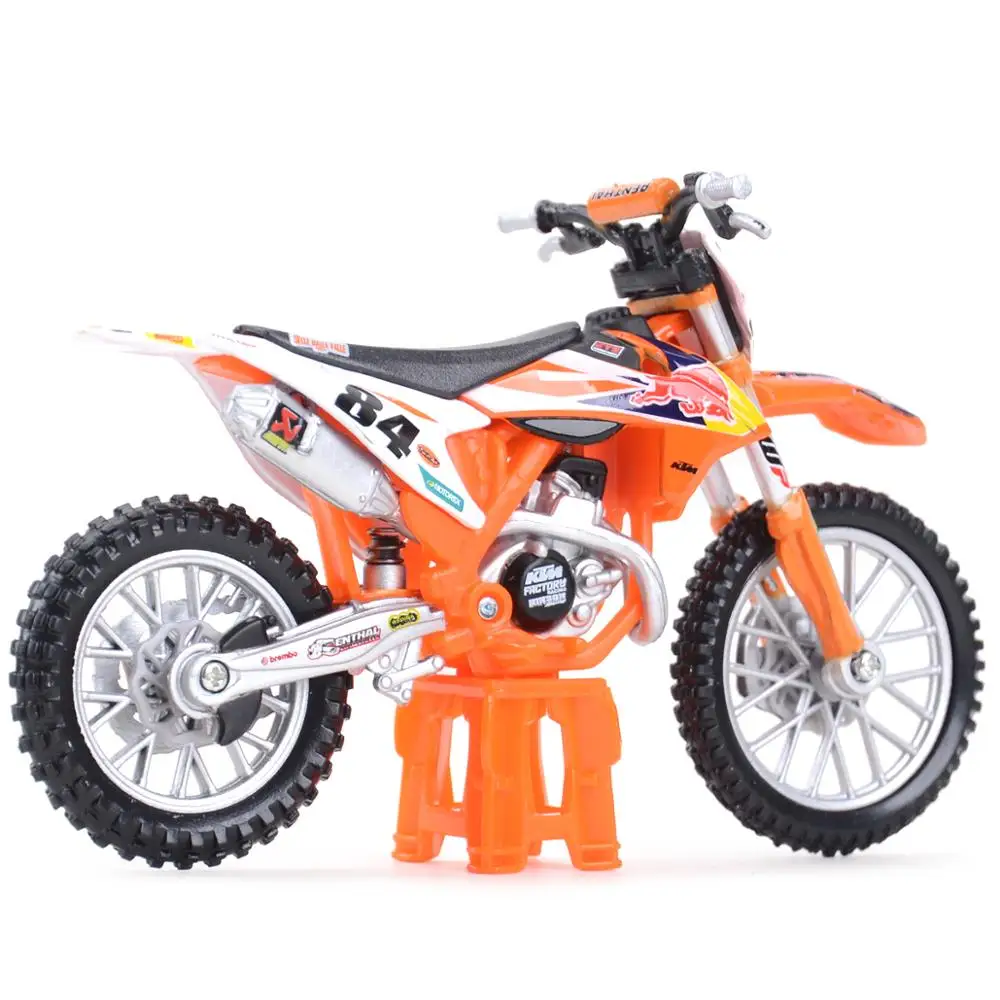 Bburago 1:18 2018 KTM-450 SX-F Factory Edition statyczny odlew kolekcjonerski Model motocykla zabawki