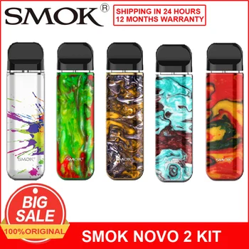 

New SMOK Novo 2 Pod Kit Electronic Cigarette Vape 800mAh battery 2ml Cartridge Pod Atomizer Mesh 1.0ohm DC MTL VS Nord Vaporizer