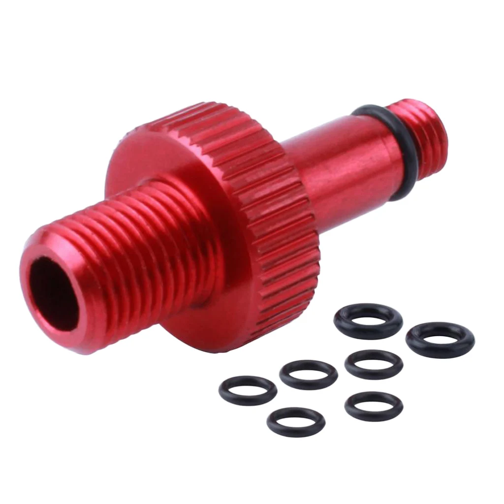 Bike Bicycle Valve Adaptor Gas Pump Nozzle Converter with Rubber O Ring
