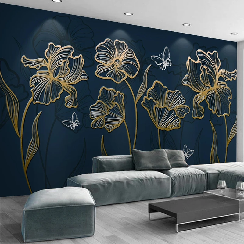 Modern Wall Stickers Removable Self-adhesive Simple Wallpaper Home Bedroom Decor