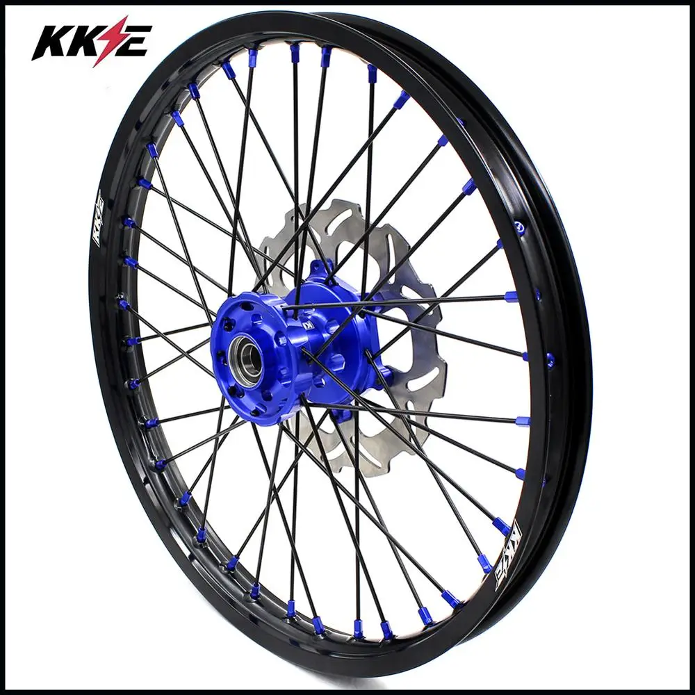 Набор колес KKE 2" 19" MX Dirtbike для YAMAHA YZ125 YZ250 1999- YZ250F 2001- YZ450F 2003- синие ниппельные диски