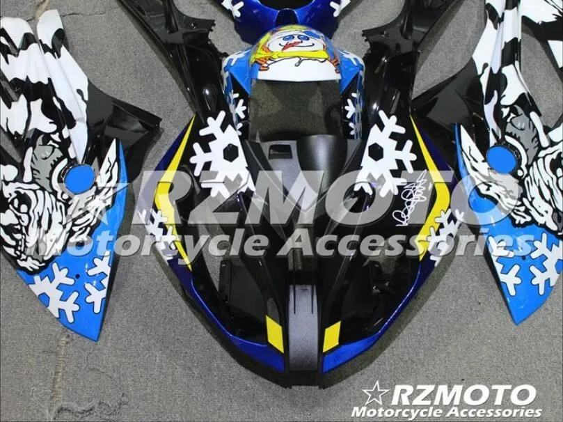 ABS литьевой формы мотоцикла полный обтекатель комплект подходит для S1000RR- 15 16 обтекатель кузова набор на заказ синий черный Прохладный