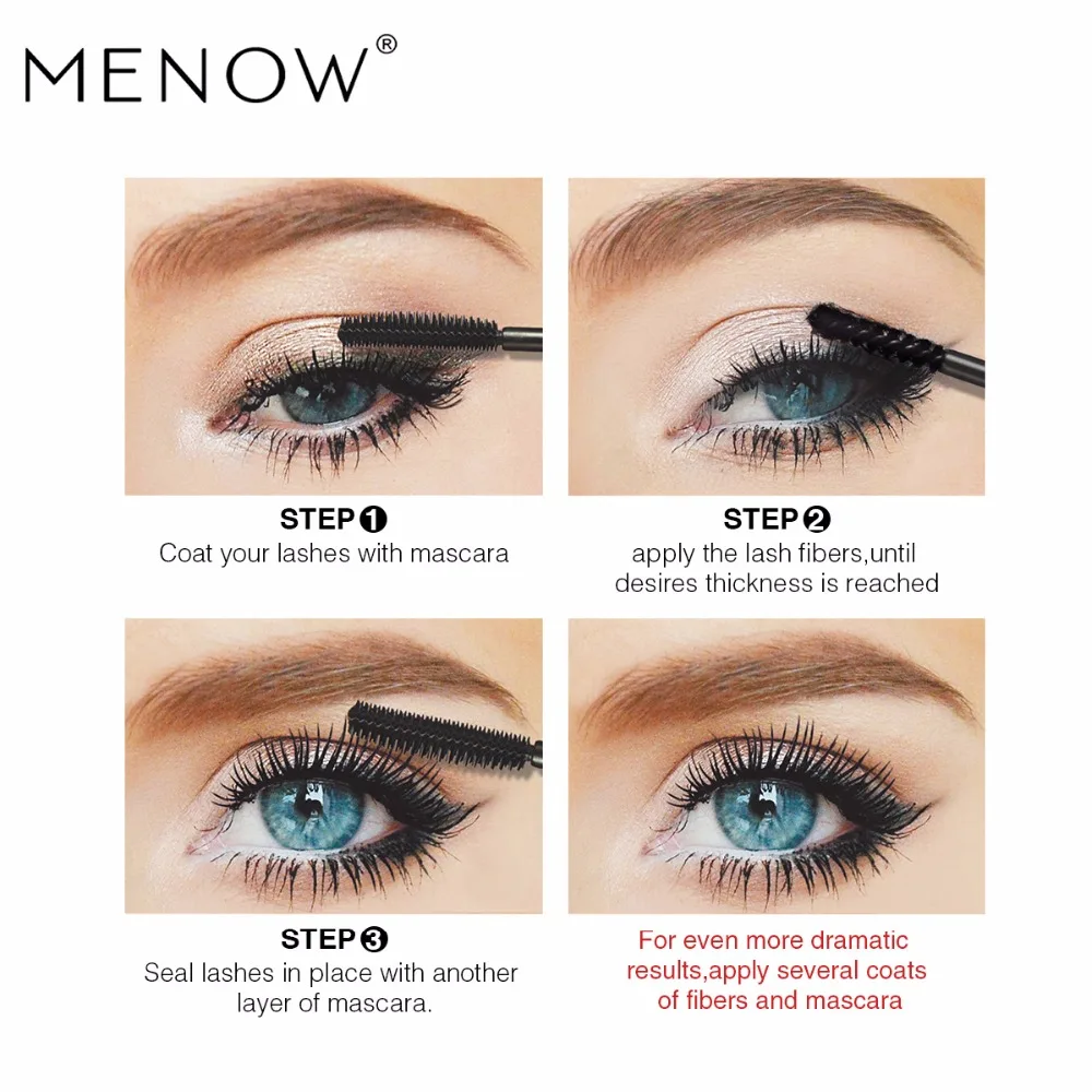 Menow Brand Makeup Curling Thick Mascara Volume Express False Eyelashes Make up Waterproof Cosmetics Eyes M13005
