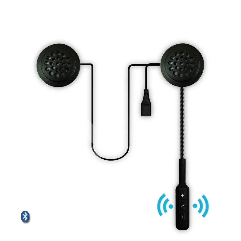 Черный Мотоциклетный шлем гарнитура Bluetooth стерео громкой связи вызов музыкальный наушник AS99 - Цвет: Черный